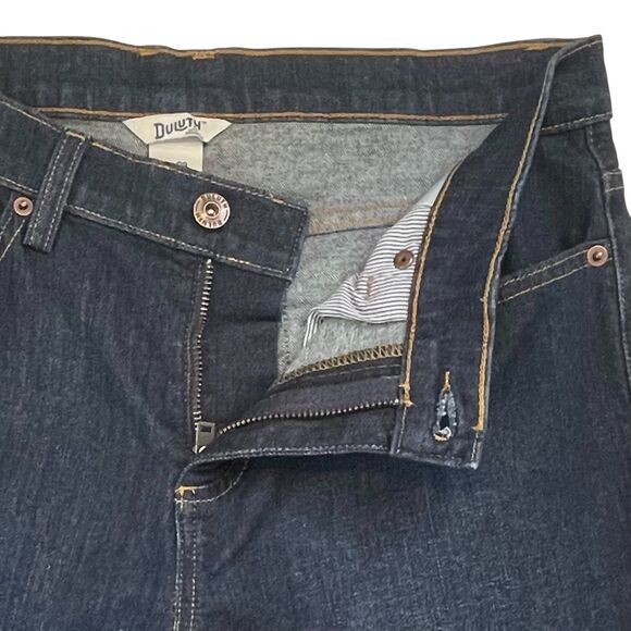 Duluth Trading Co Flex Jeans Daily Denim Dark Wash Size 8x29 Slim Straight Leg - Picture 7 of 10